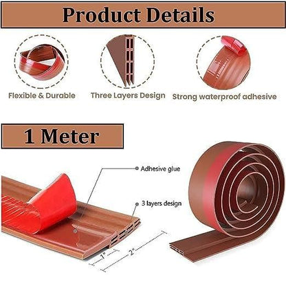 🛠️ FlexEdge™ – Self-Adhesive Wood Floor Transition Strip (1 Meter)