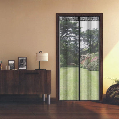 Magnetic Mesh Door Curtains – Anti-Mosquito, Foldable, Hands-Free (Pack of 2)