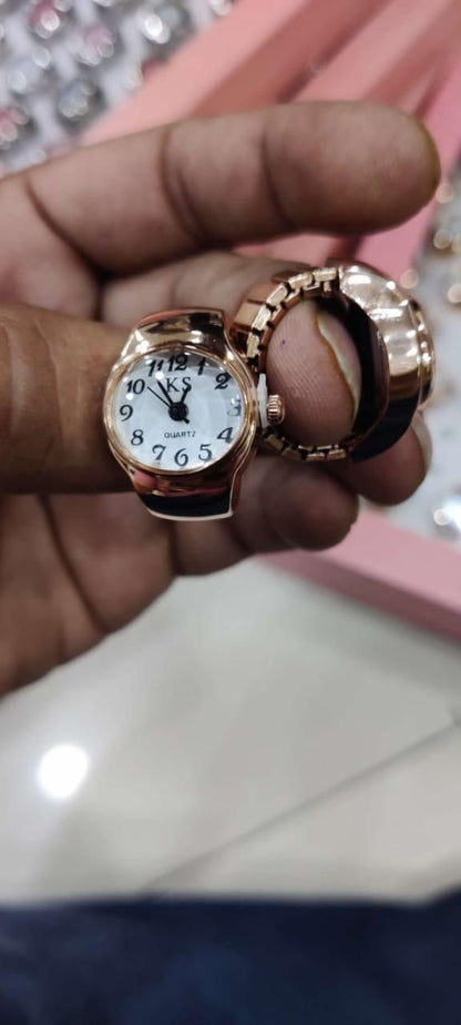 Unisex Ring Watch – Stylish Quartz Analog Timepiece for Your Finger
